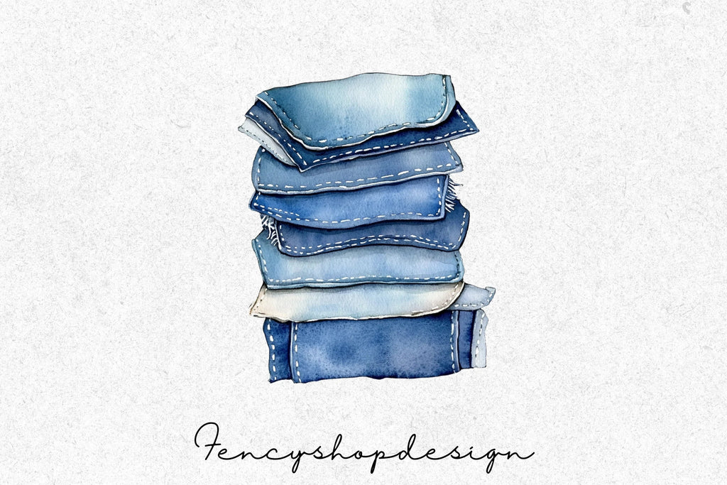 Denim Jeans Clipart Bundle