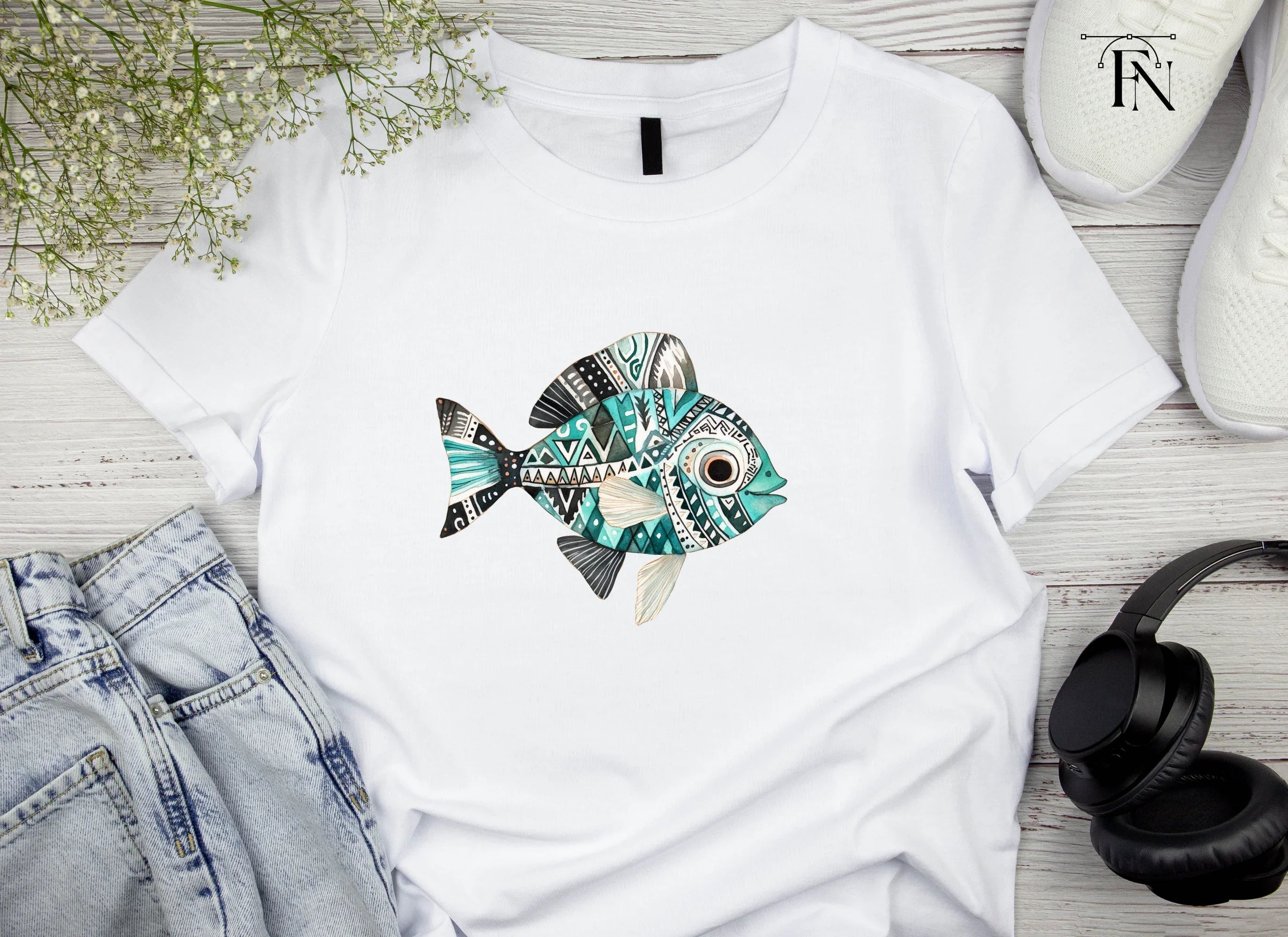 Tribal Fish Clipart Bundle