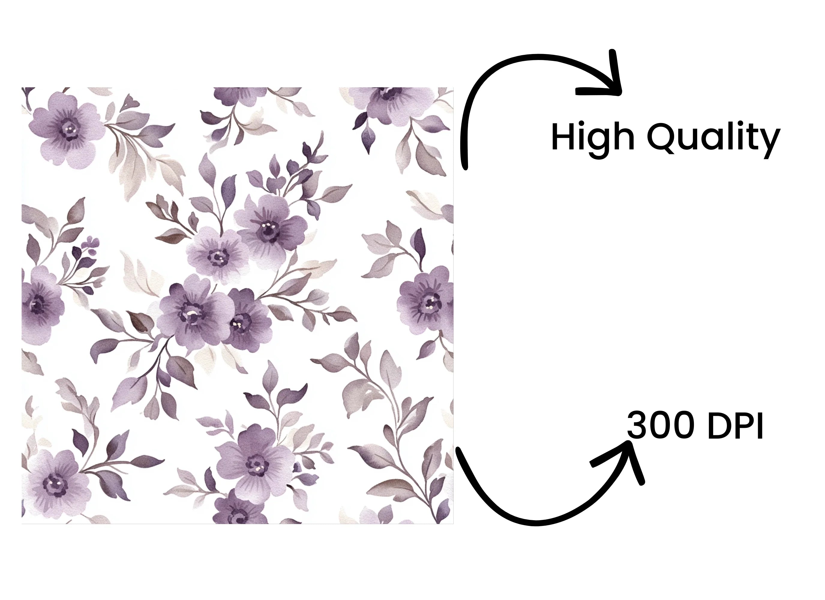 Elegant Purple Floral Clipart Bundle