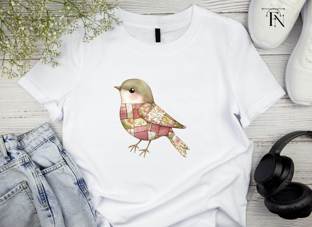 Cute Patchwork Bird Clipart Bundle