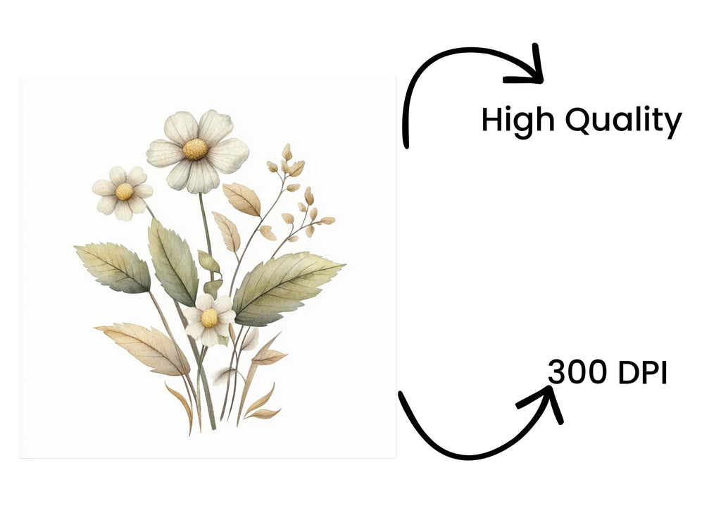 Daisy and Wildflower Clipart Bundle