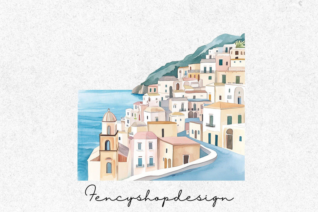 Amalfi Coast Clipart Bundle
