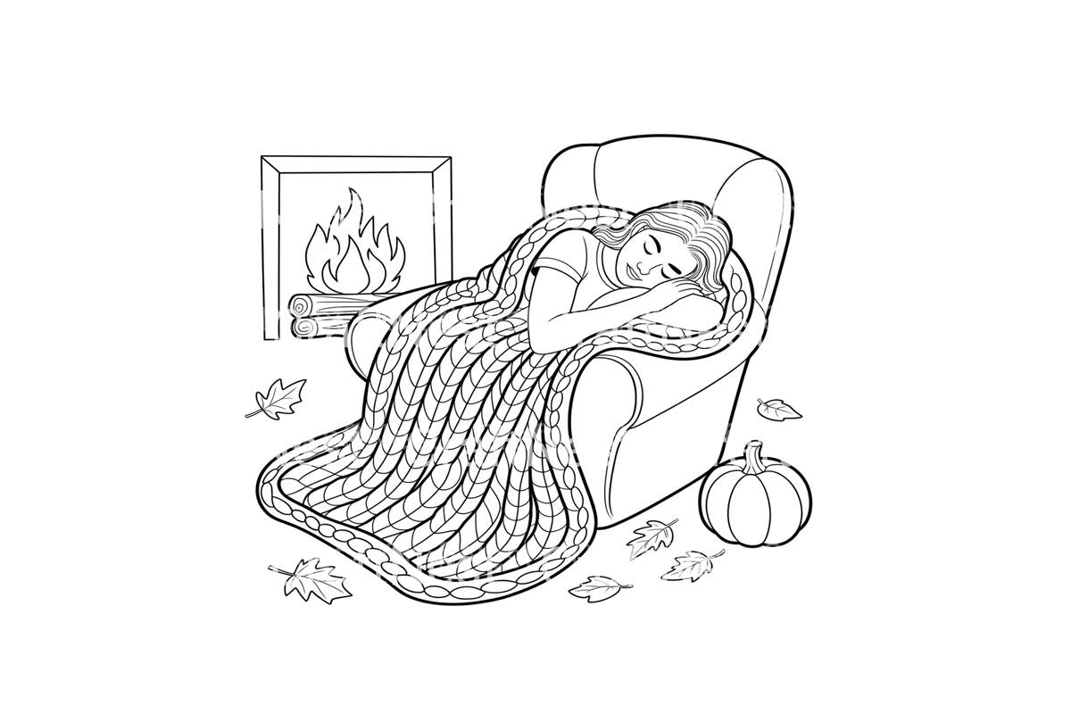 Cozy Autumn Sleep Coloring Books