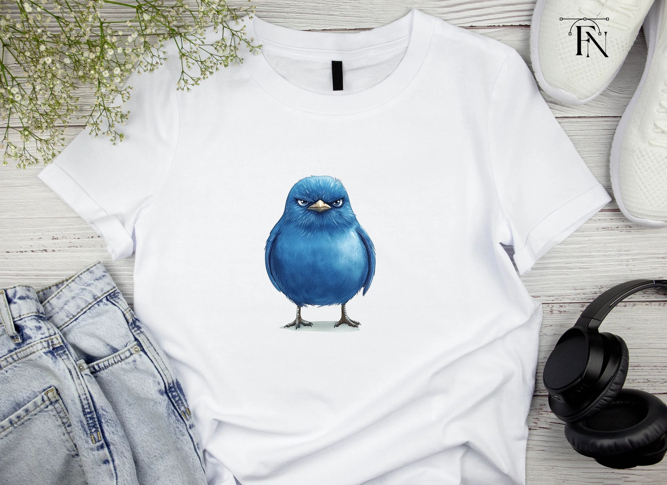 Angry Blue Bird Clipart Bundle