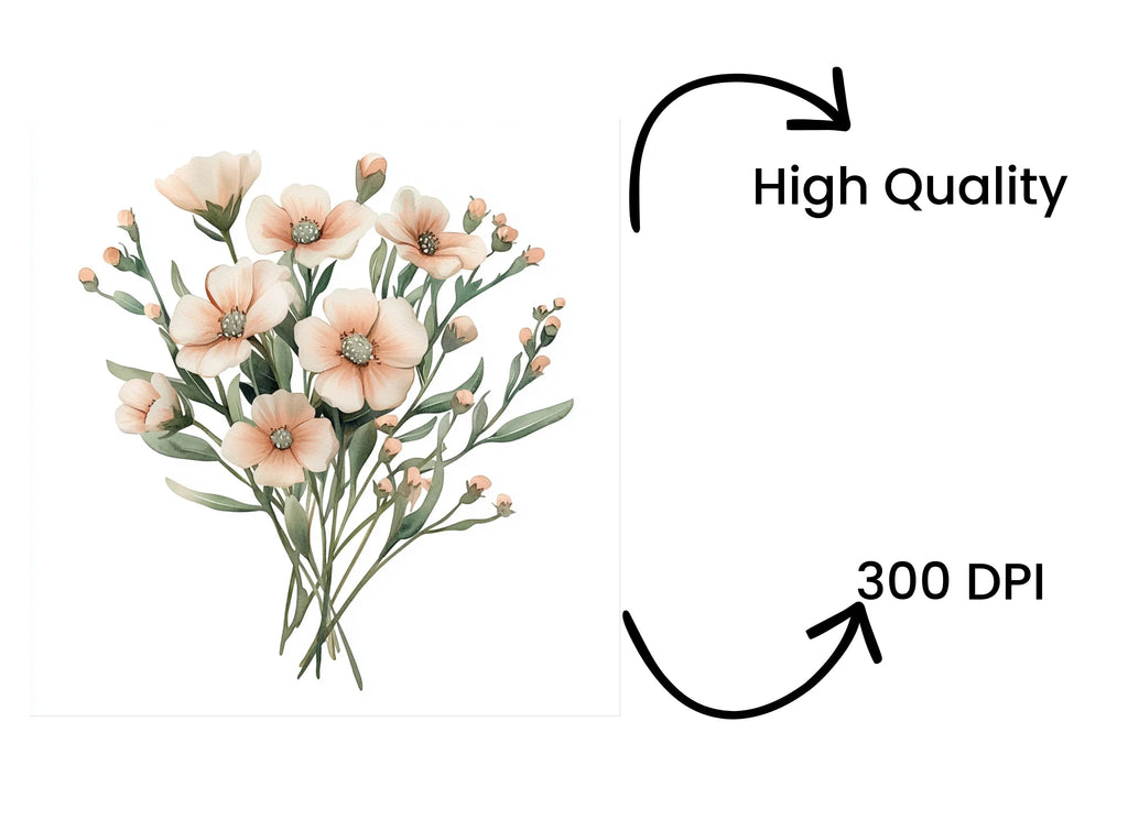 Elegant Flower Bouquets Clipart Bundle
