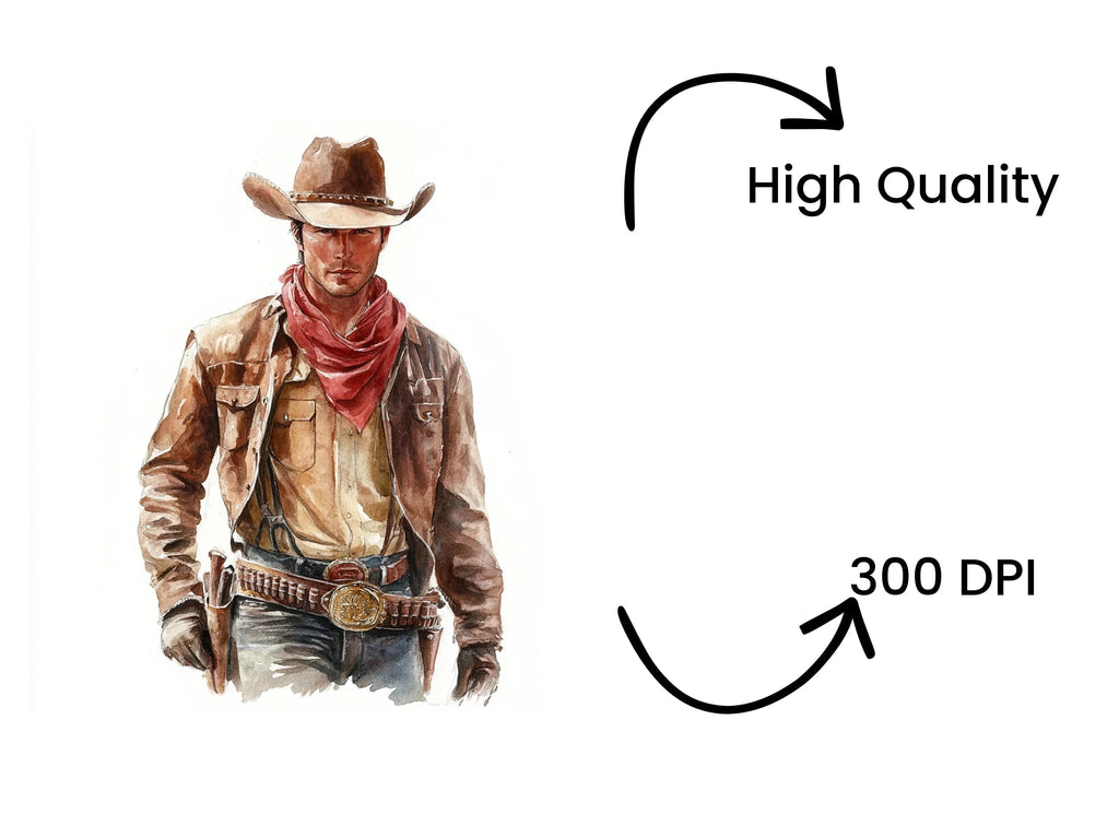 Rugged Western Cowboy Clipart Bundle