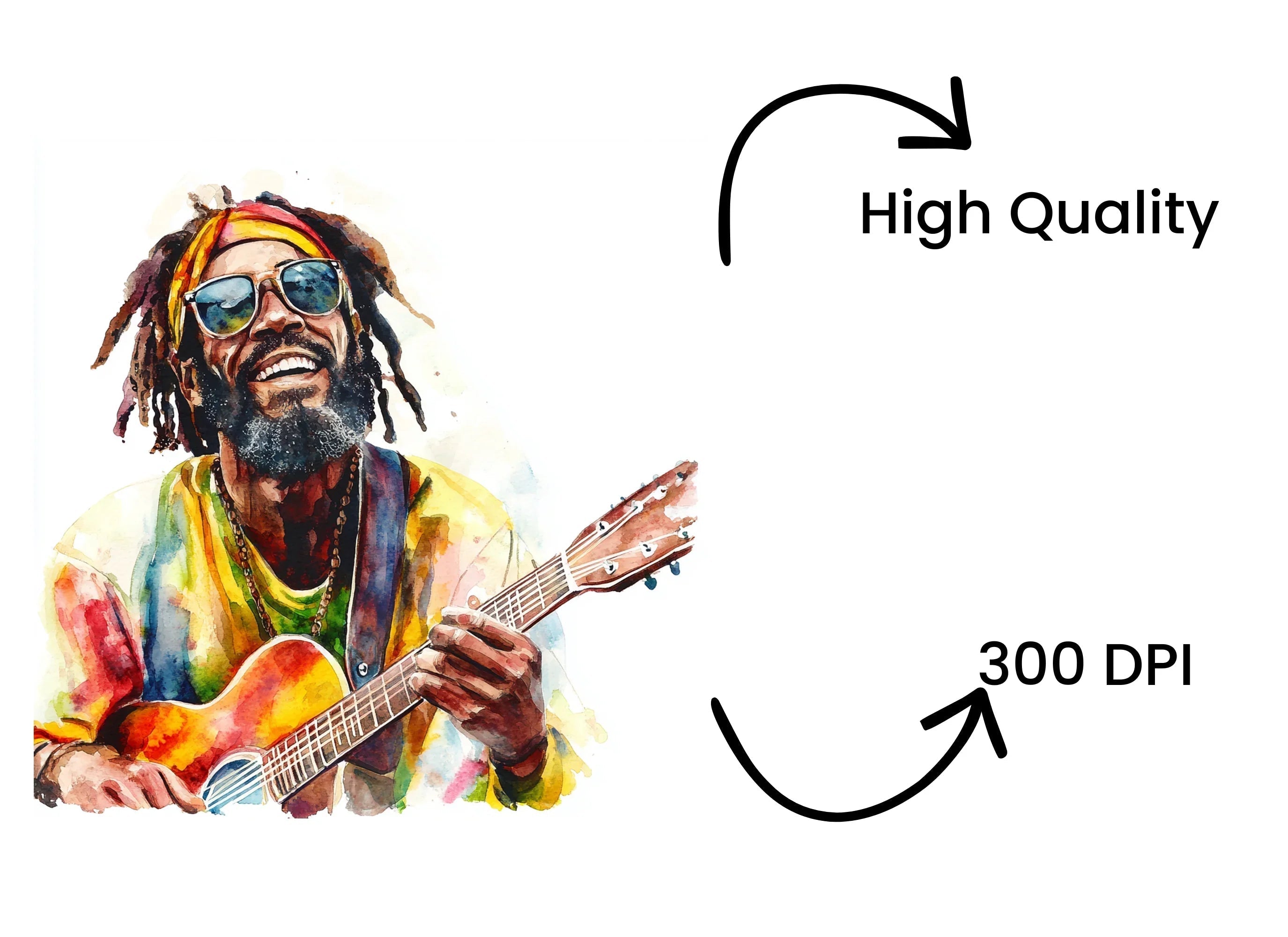 Reggae Portraits Clipart Bundle
