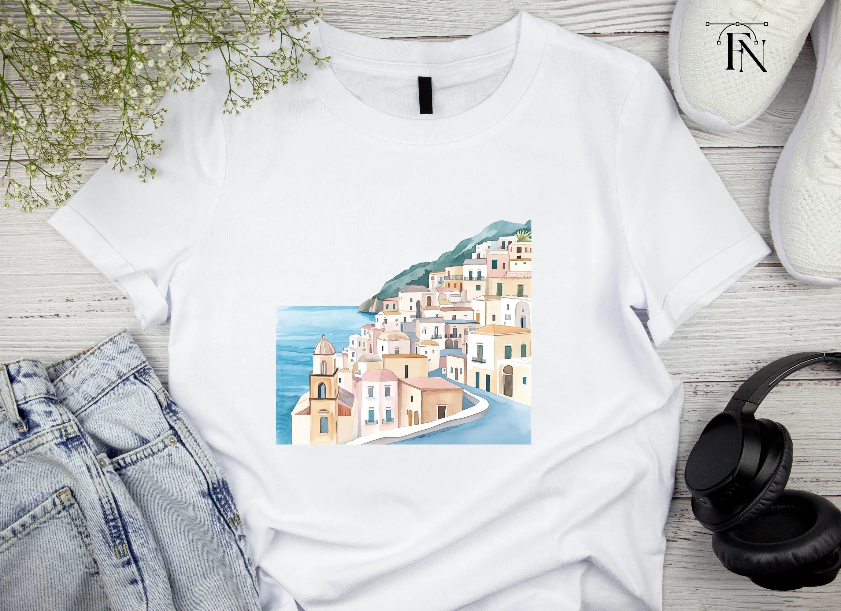 Amalfi Coast Towns Clipart Bundle