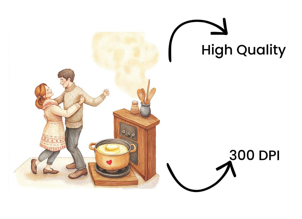 Romantic Kitchen Dance Clipart Bundle