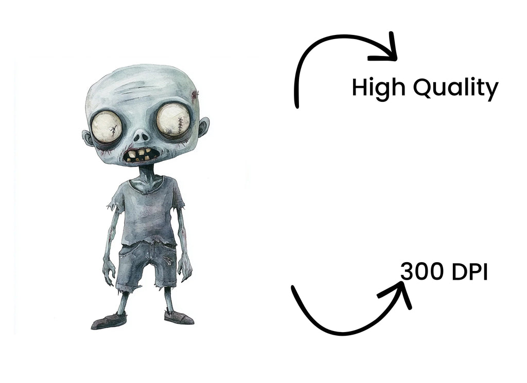 Cute Zombie Clipart Bundle