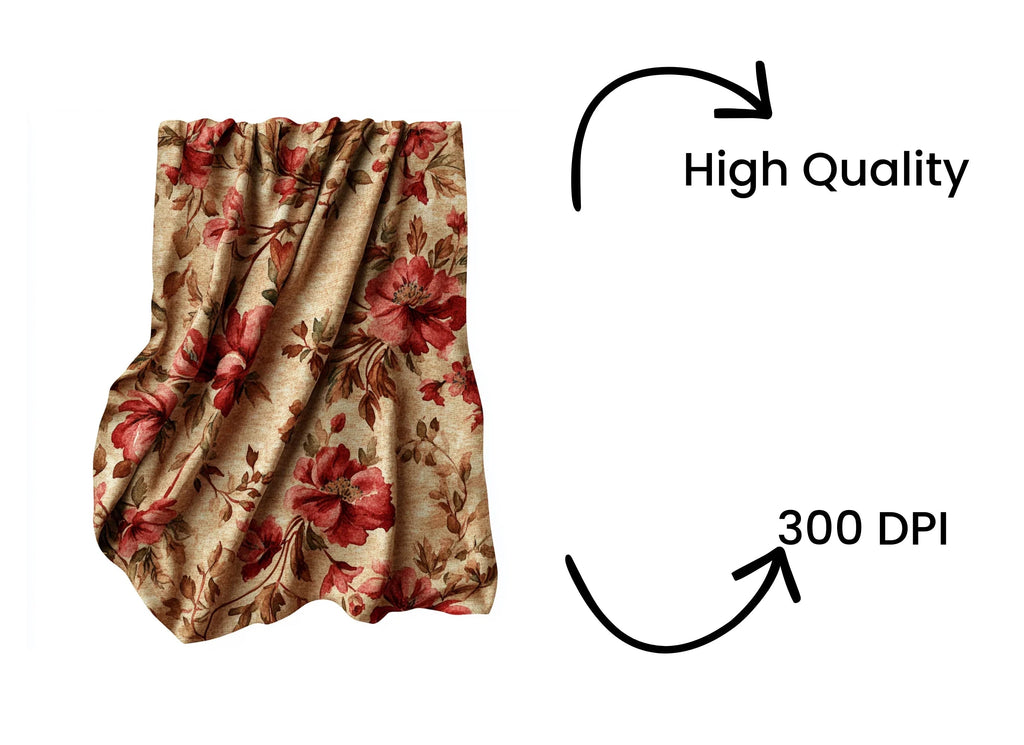 Floral Fabric Pattern Clipart Bundle