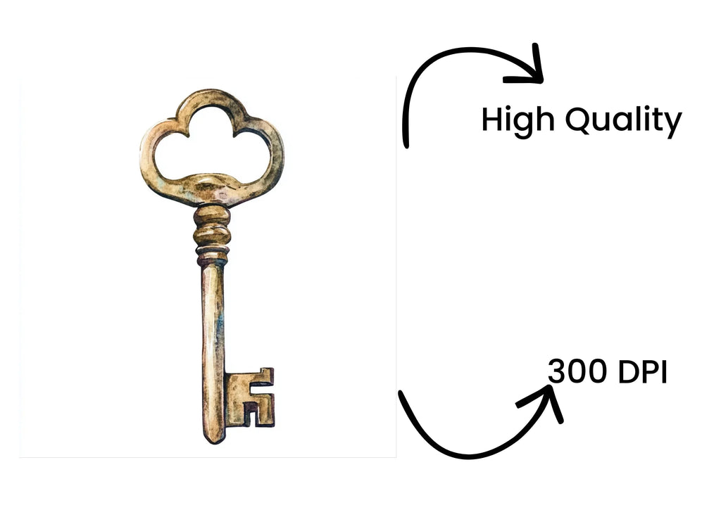 Ornate Antique Keys Clipart Bundle