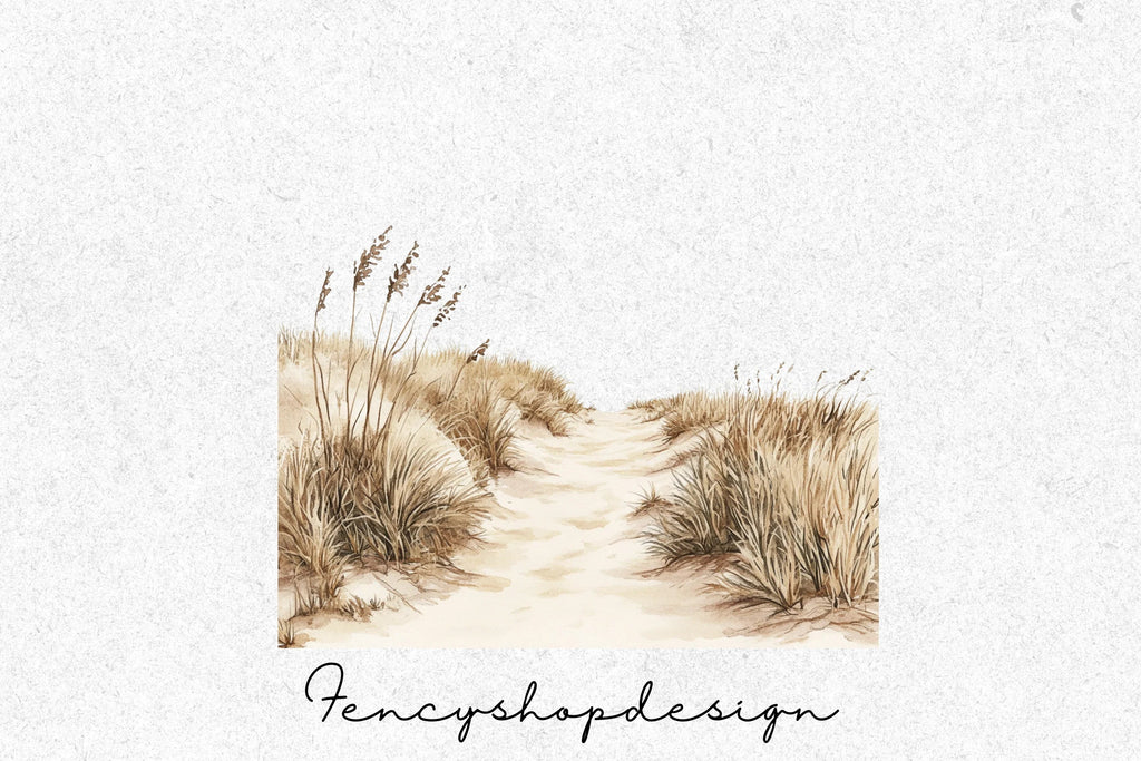 Beach Dunes Coastal Clipart Bundle