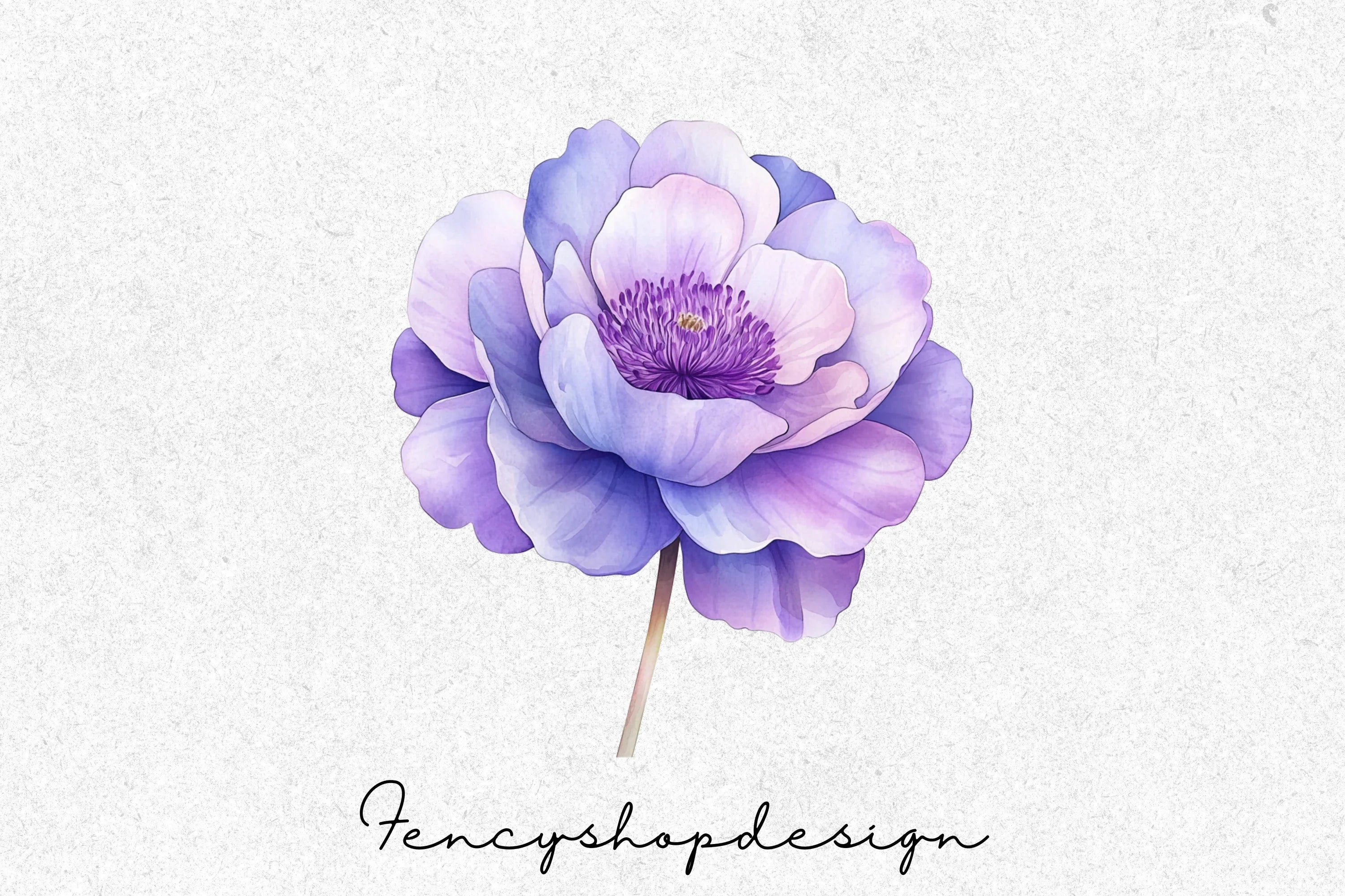 Elegant Purple Flower Clipart Bundle