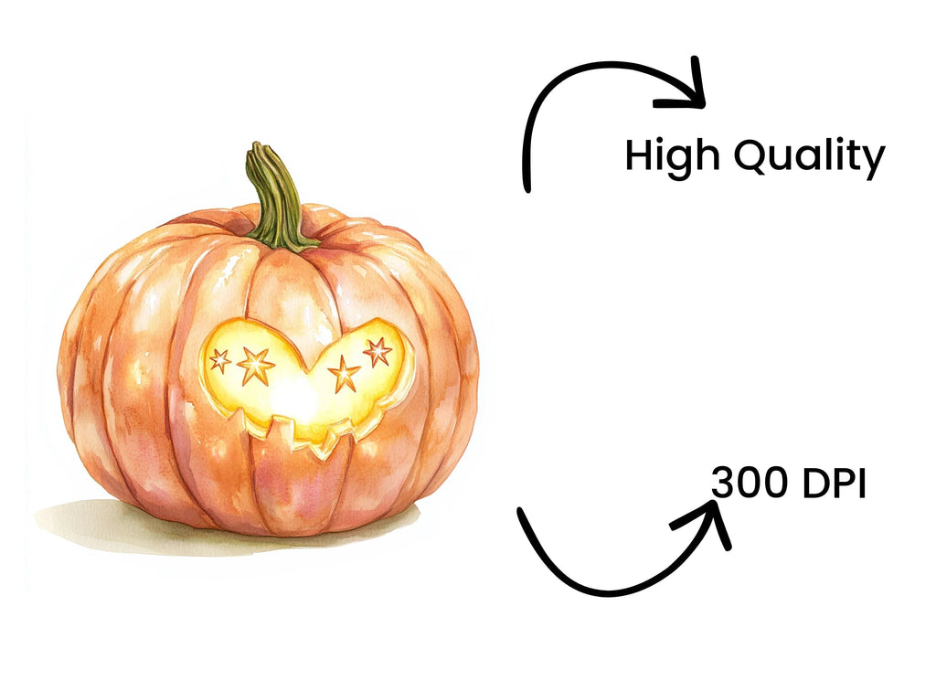 Cute Unique Halloween Pumpkins Clipart Bundle