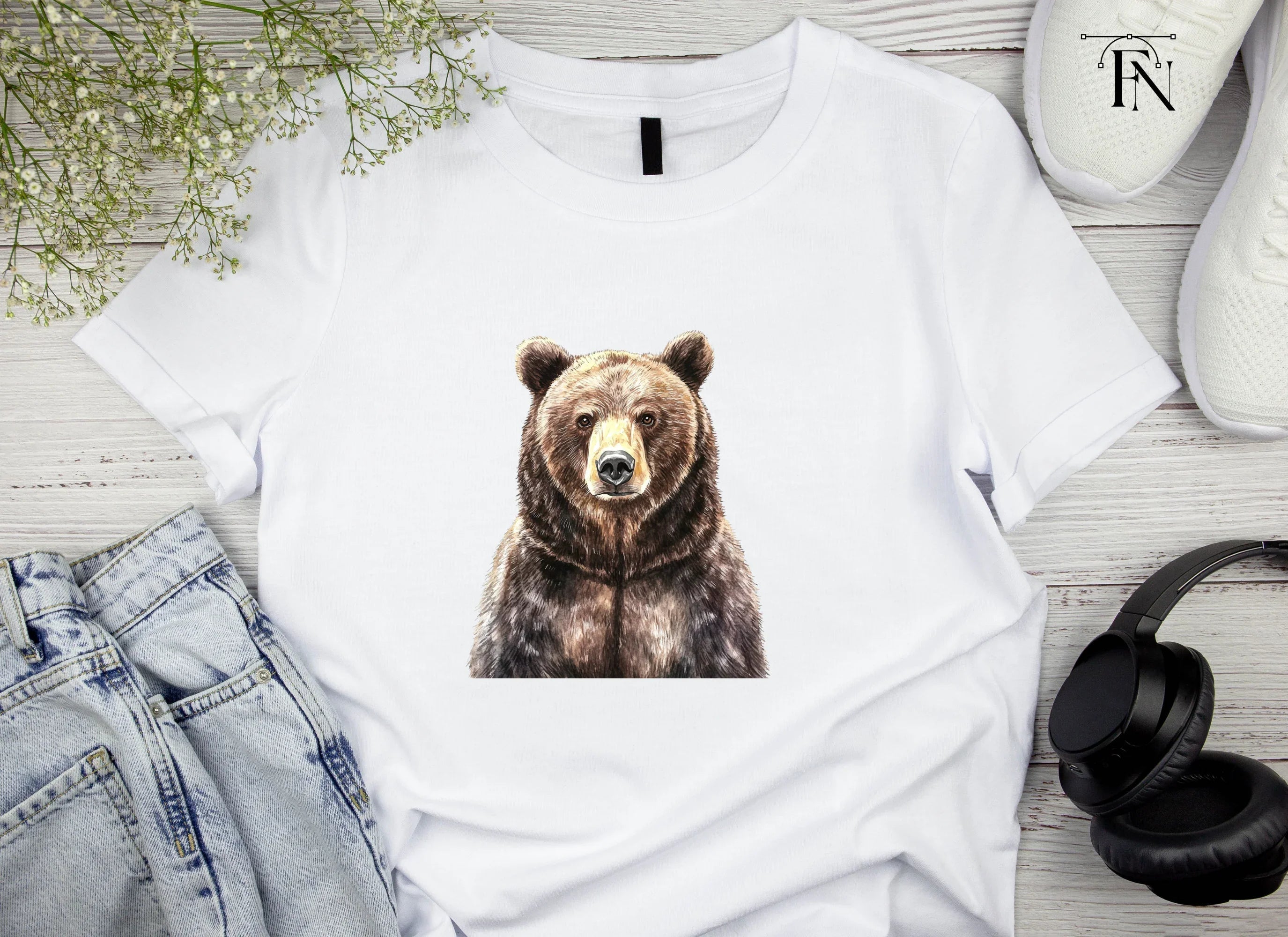 Grizzly Bear Portraits Clipart Bundle