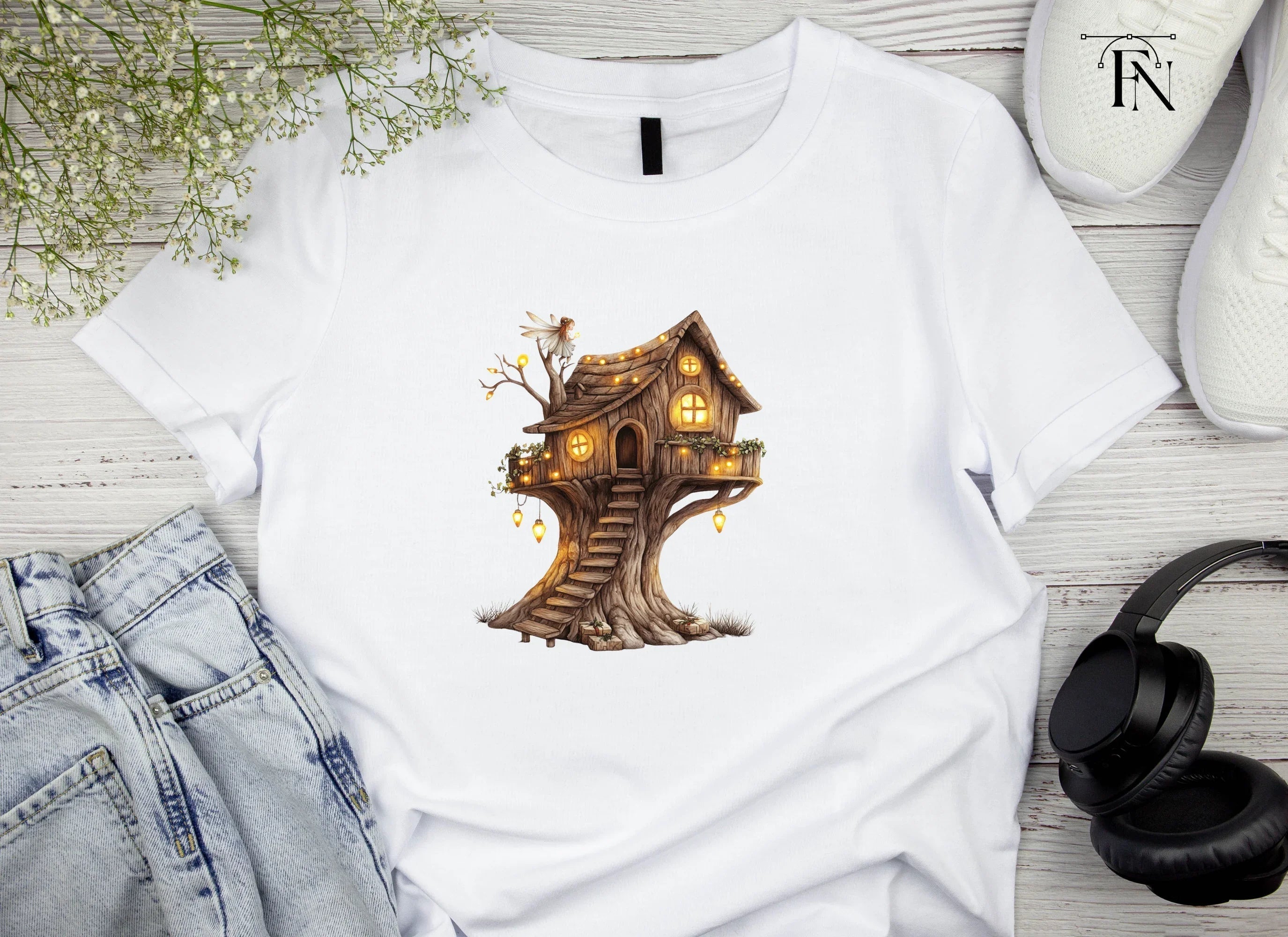Enchanted Fairy Treehouse Clipart Bundle