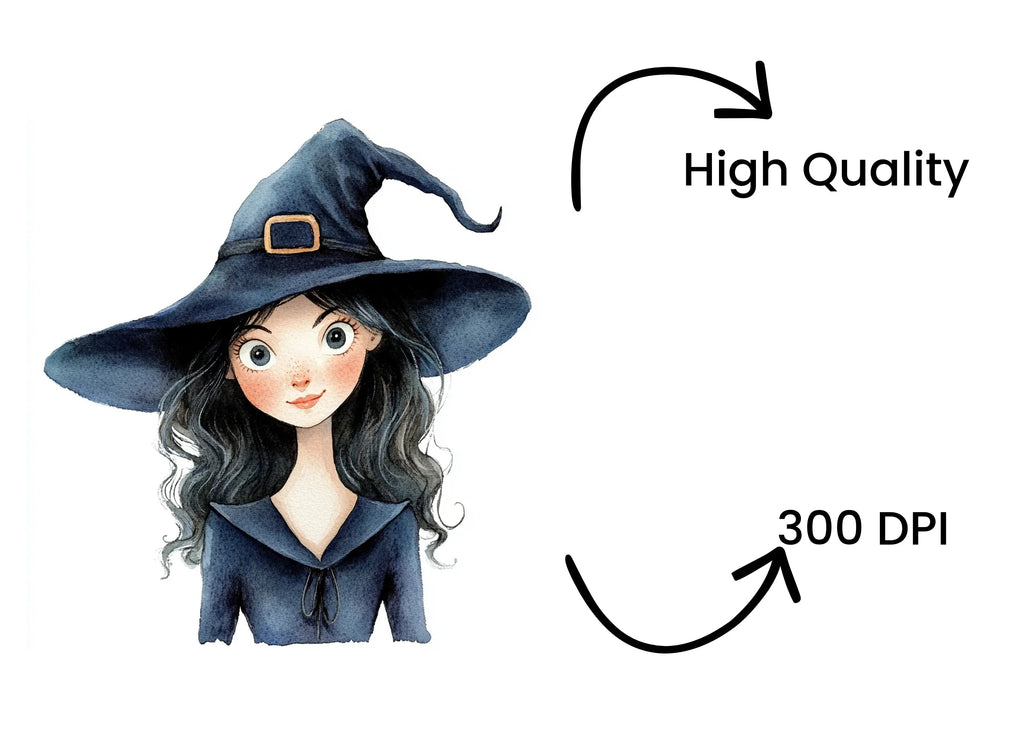 Cute Witch Clipart Bundle