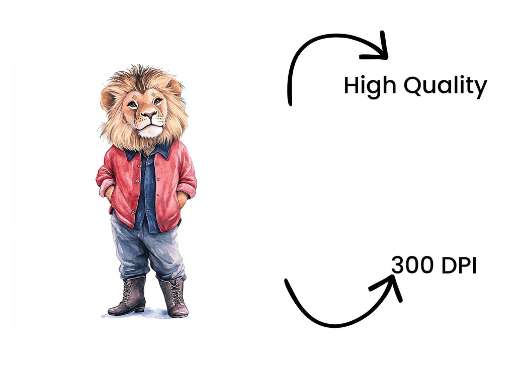 Stylish Lion Clipart Bundle