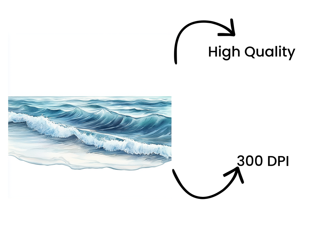 Ocean Waves Beach Clipart Bundle