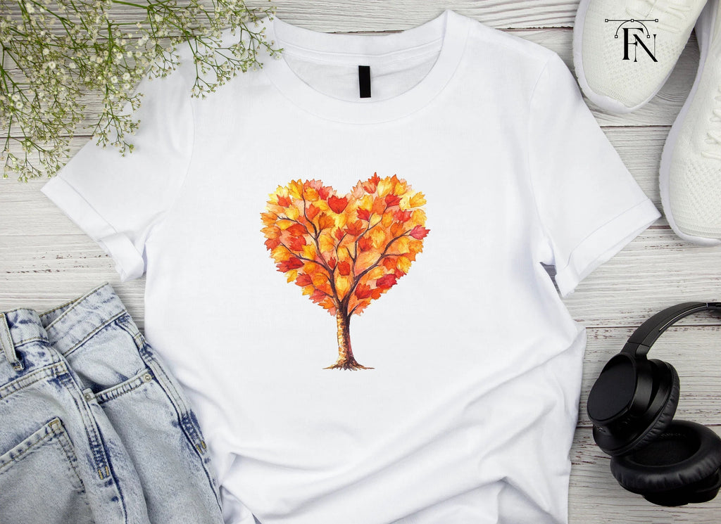 Autumn Heart Tree Clipart Bundle