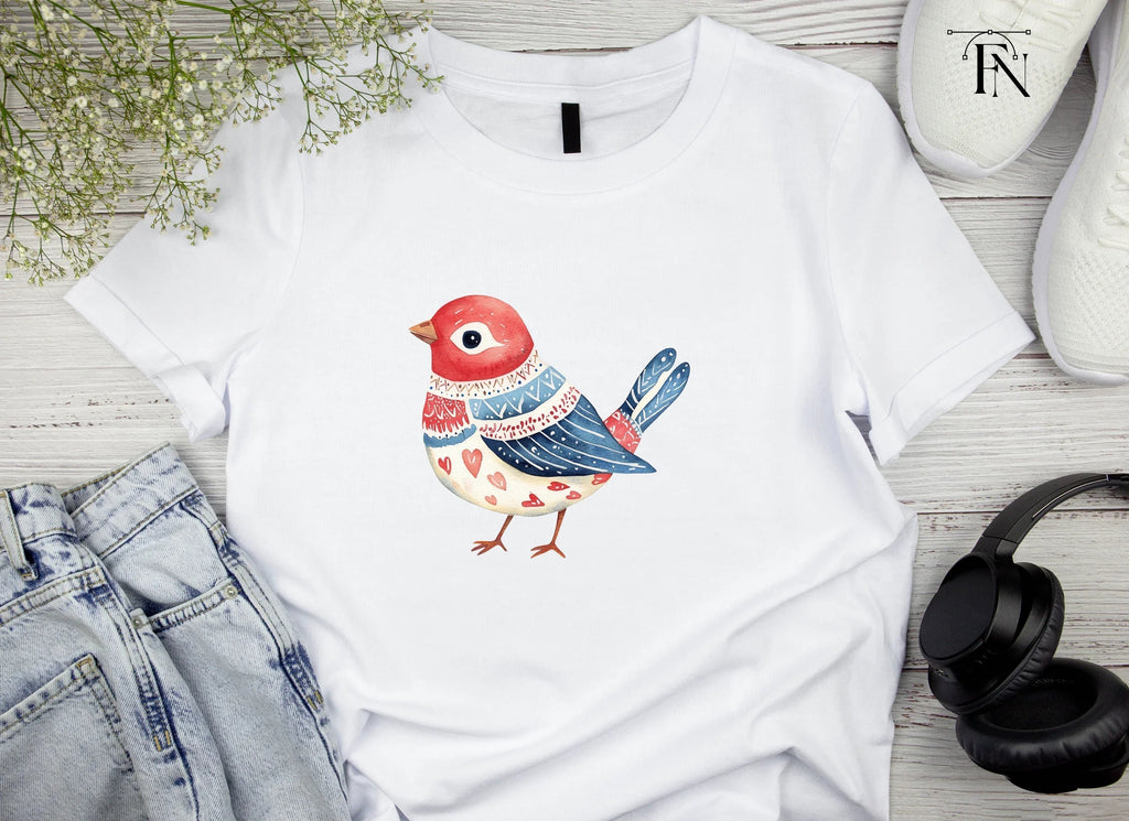Cute Folk Bird Clipart Bundle