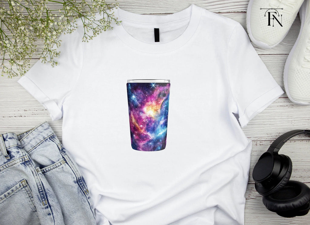 Vibrant Nebula Space Tumbler Clipart Bundle