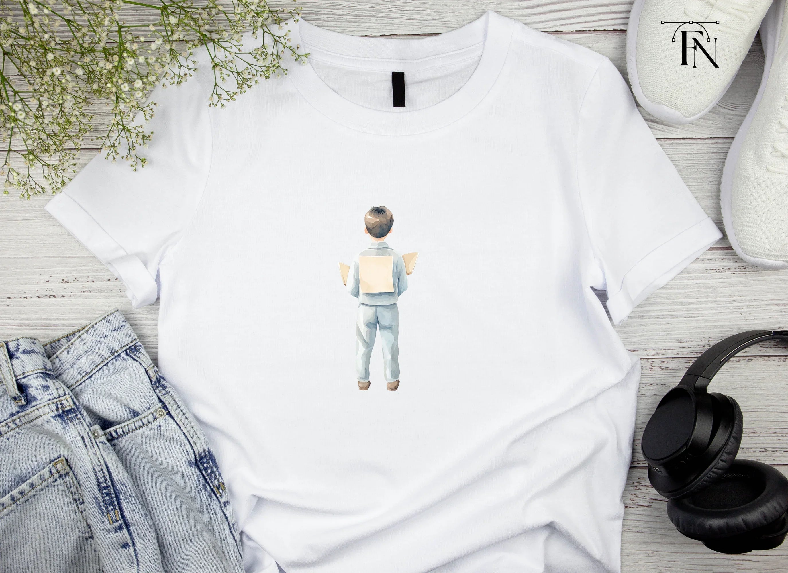 Boy With Backpack Clipart Bundle