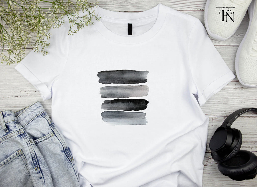 Monochrome Brush Strokes Clipart Bundle