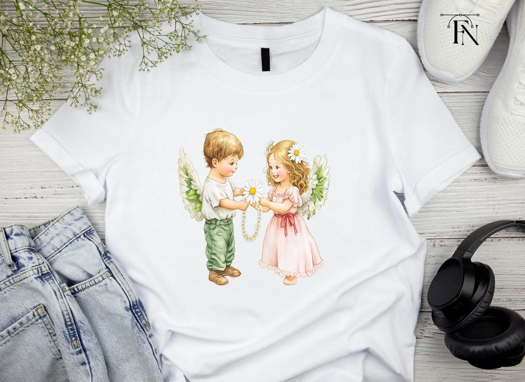 Sweet Angel Children Daisy Chain Clipart Bundle
