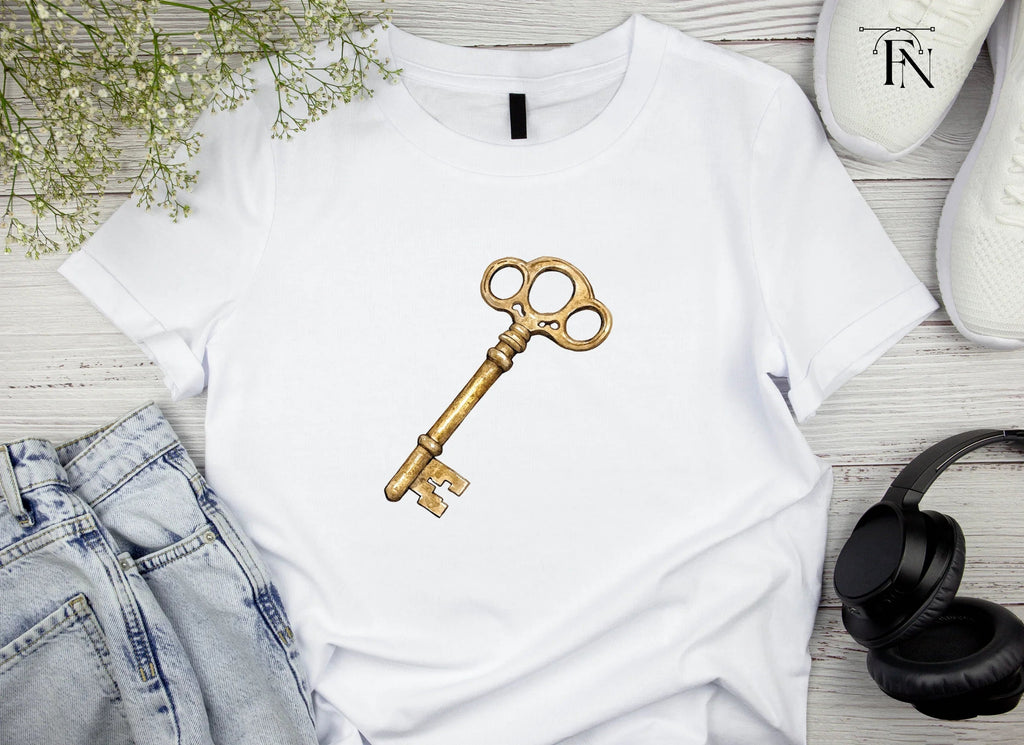 Ornate Golden Antique Key Clipart Bundle