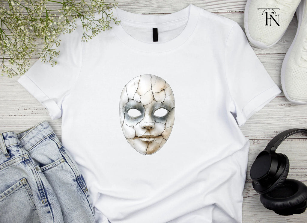 Cracked Porcelain Masks Clipart Bundle