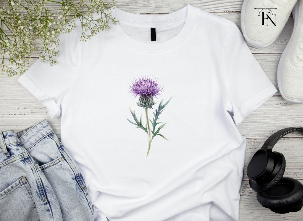 Scottish Thistle Flower Clipart Bundle