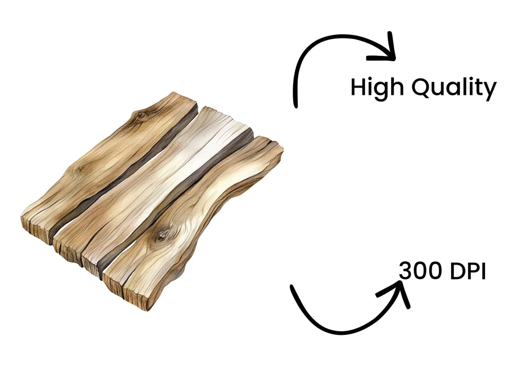 Weathered Wooden Boards Clipart Bundle