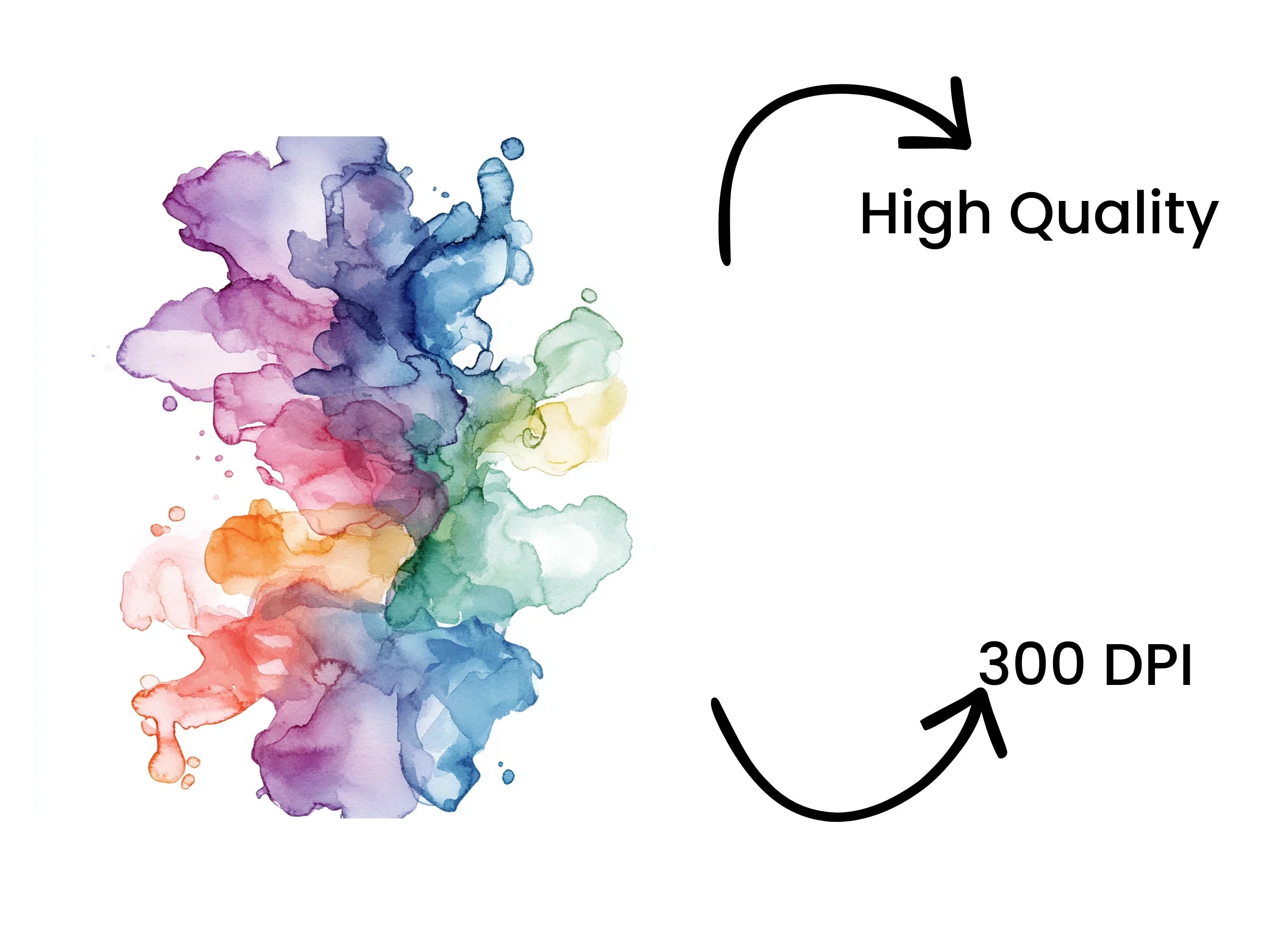 Abstract Ink Flow Clipart Bundle