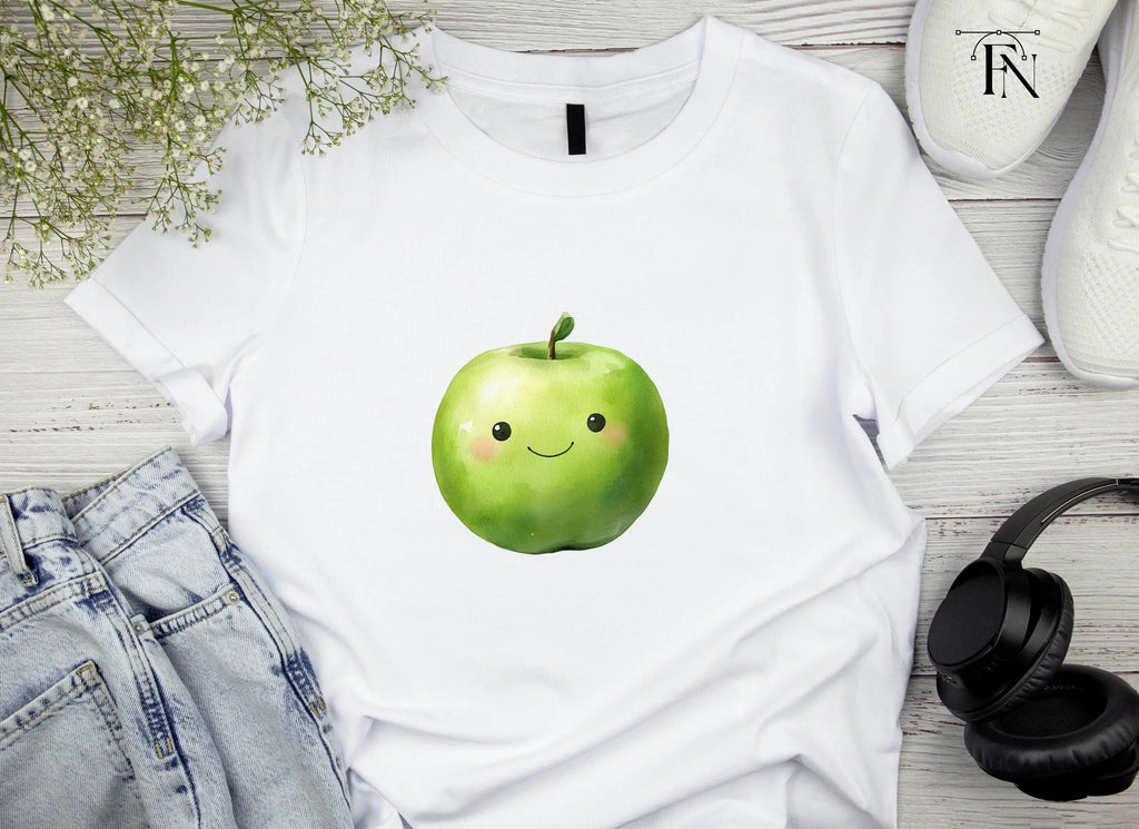 Cute Green Apple Clipart Bundle