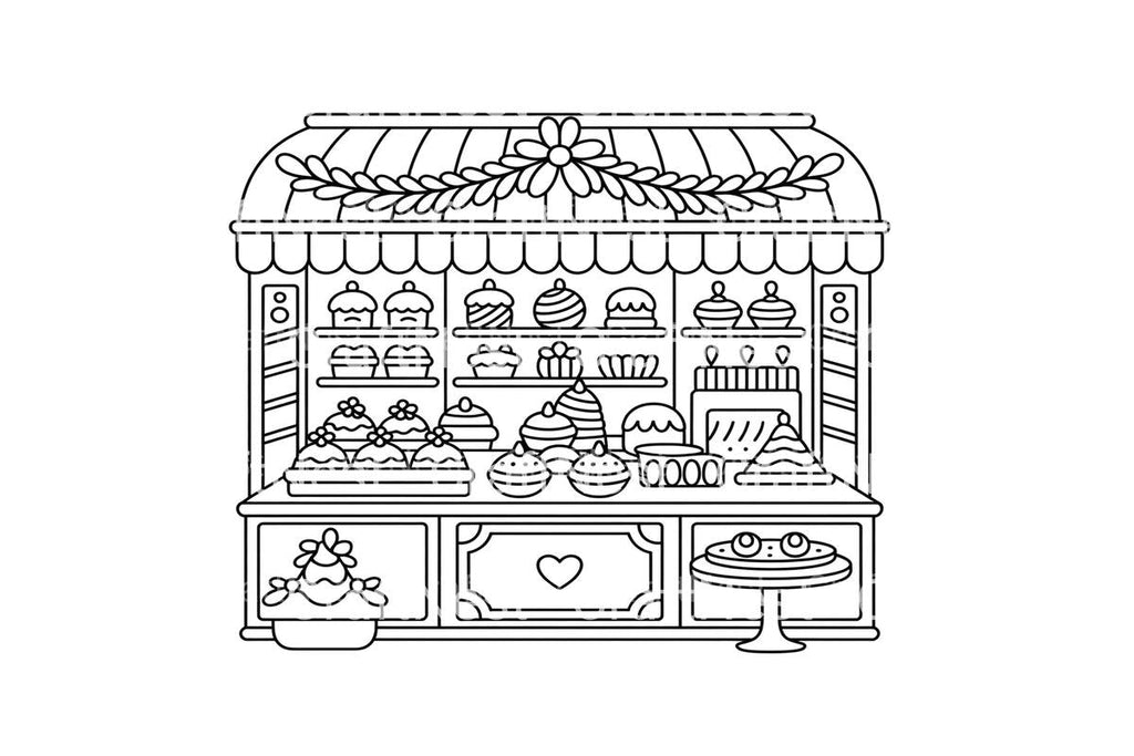 Festive Bakery Shop Coloring Books