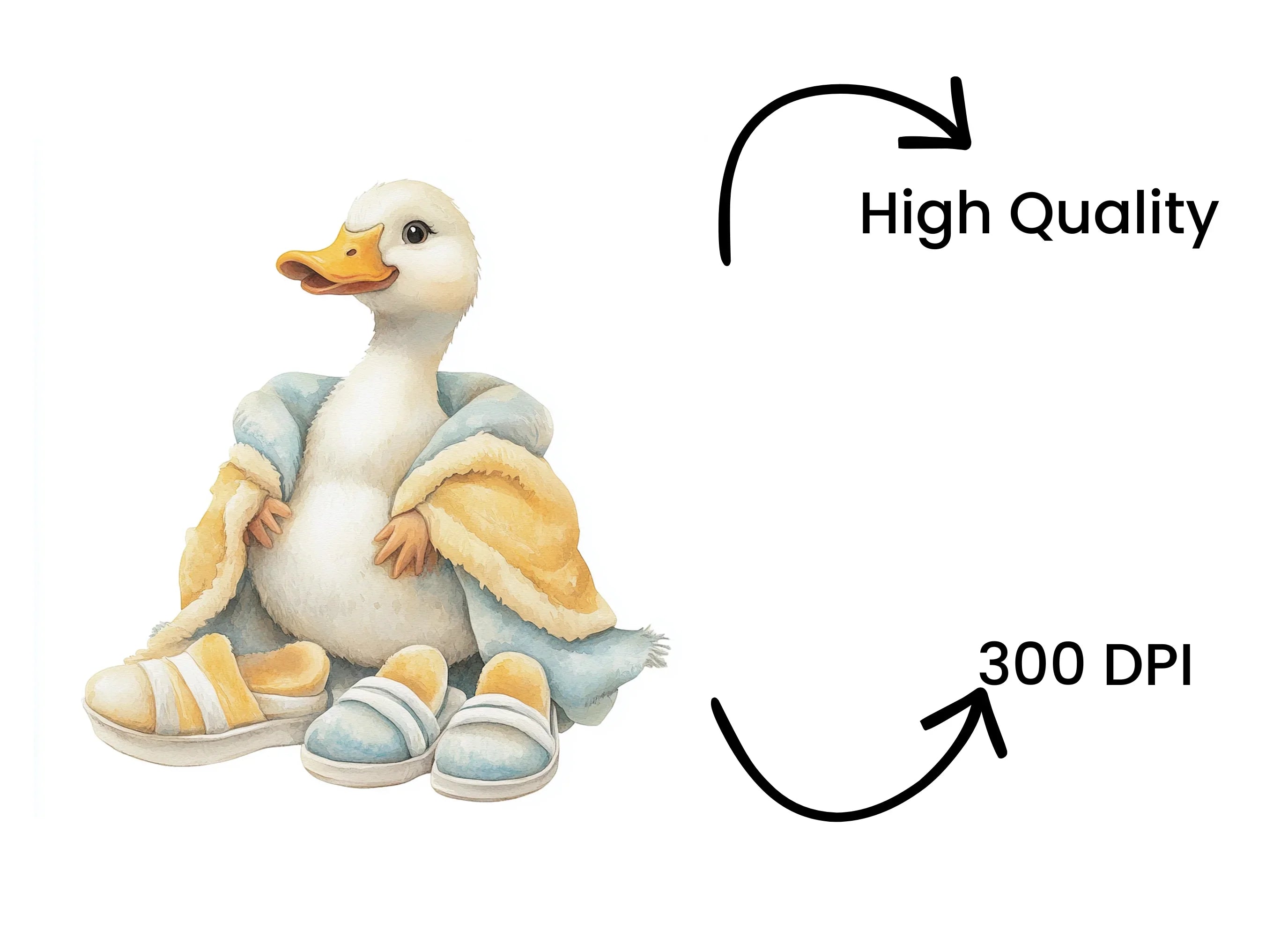 Cute Ducklings in Bathrobes Clipart Bundle