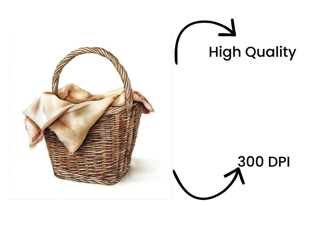 Picnic Baskets Clipart Bundle