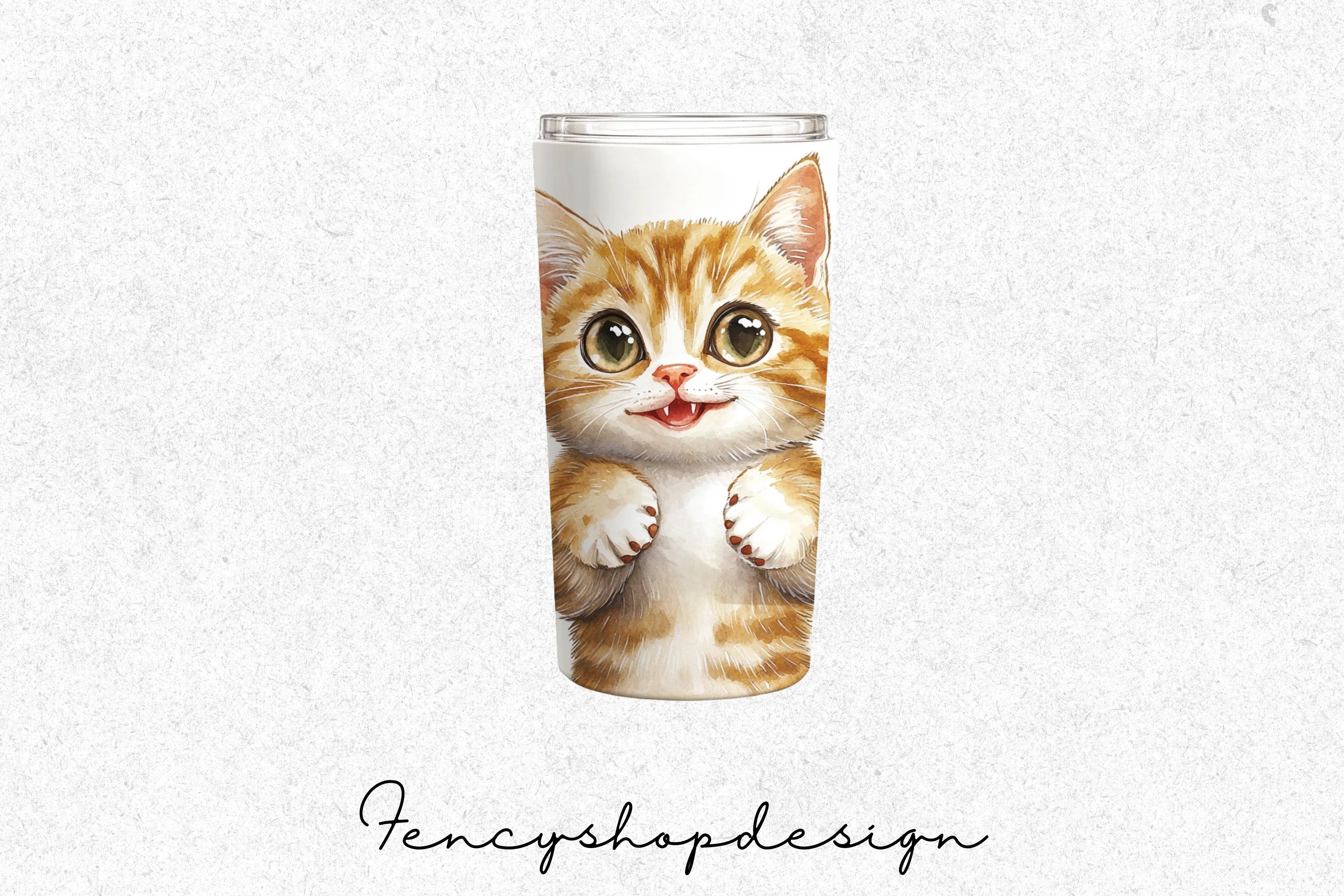 Cute Cat Tumbler Clipart Bundle