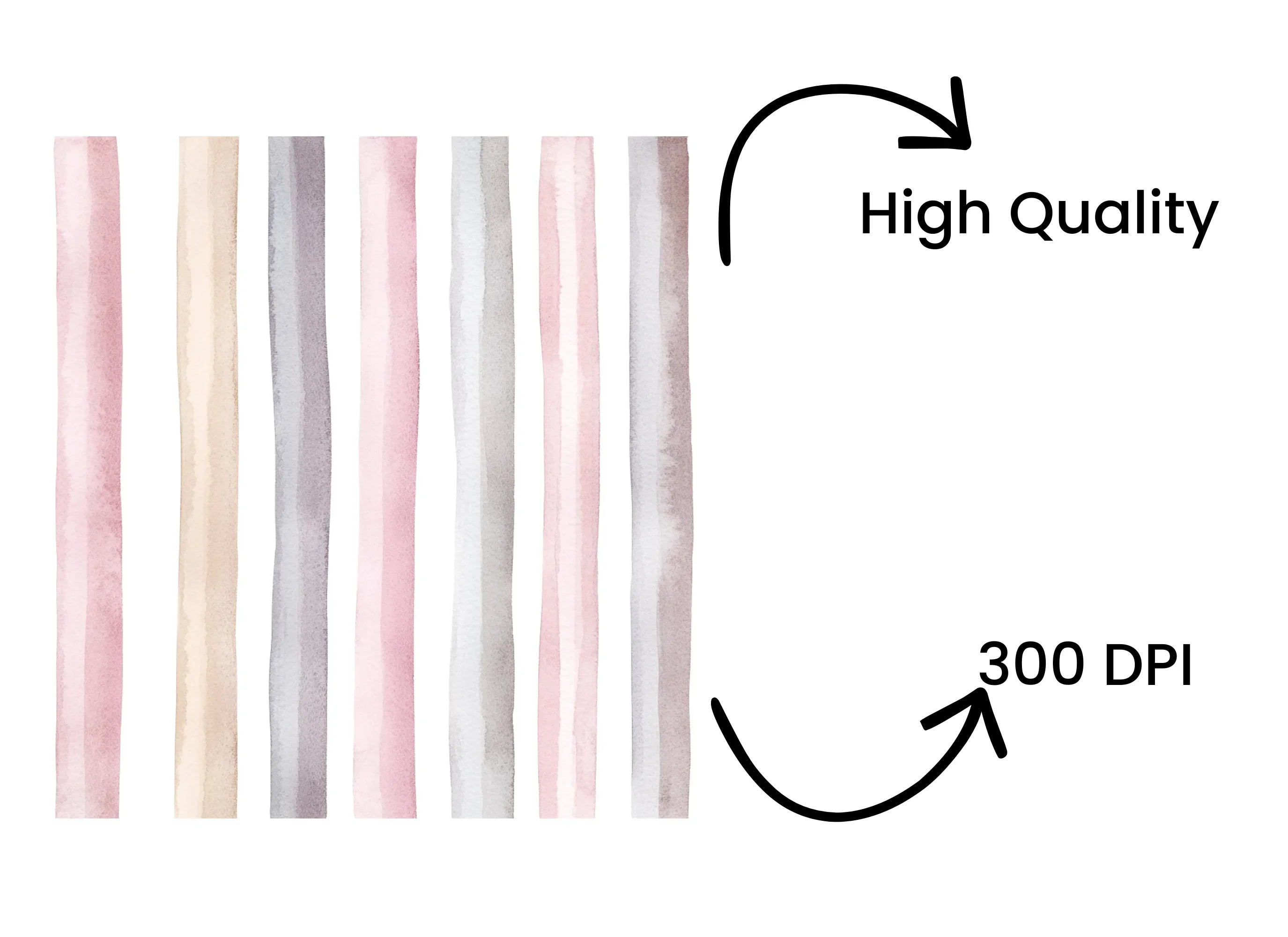 Pastel Stripes Background Clipart Bundle