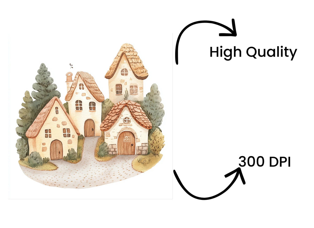 Fantasy Village Clipart Bundle