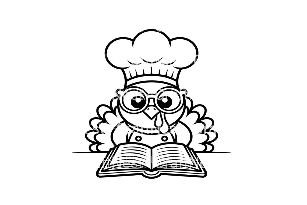 Chef Turkey Cooking Coloring Books
