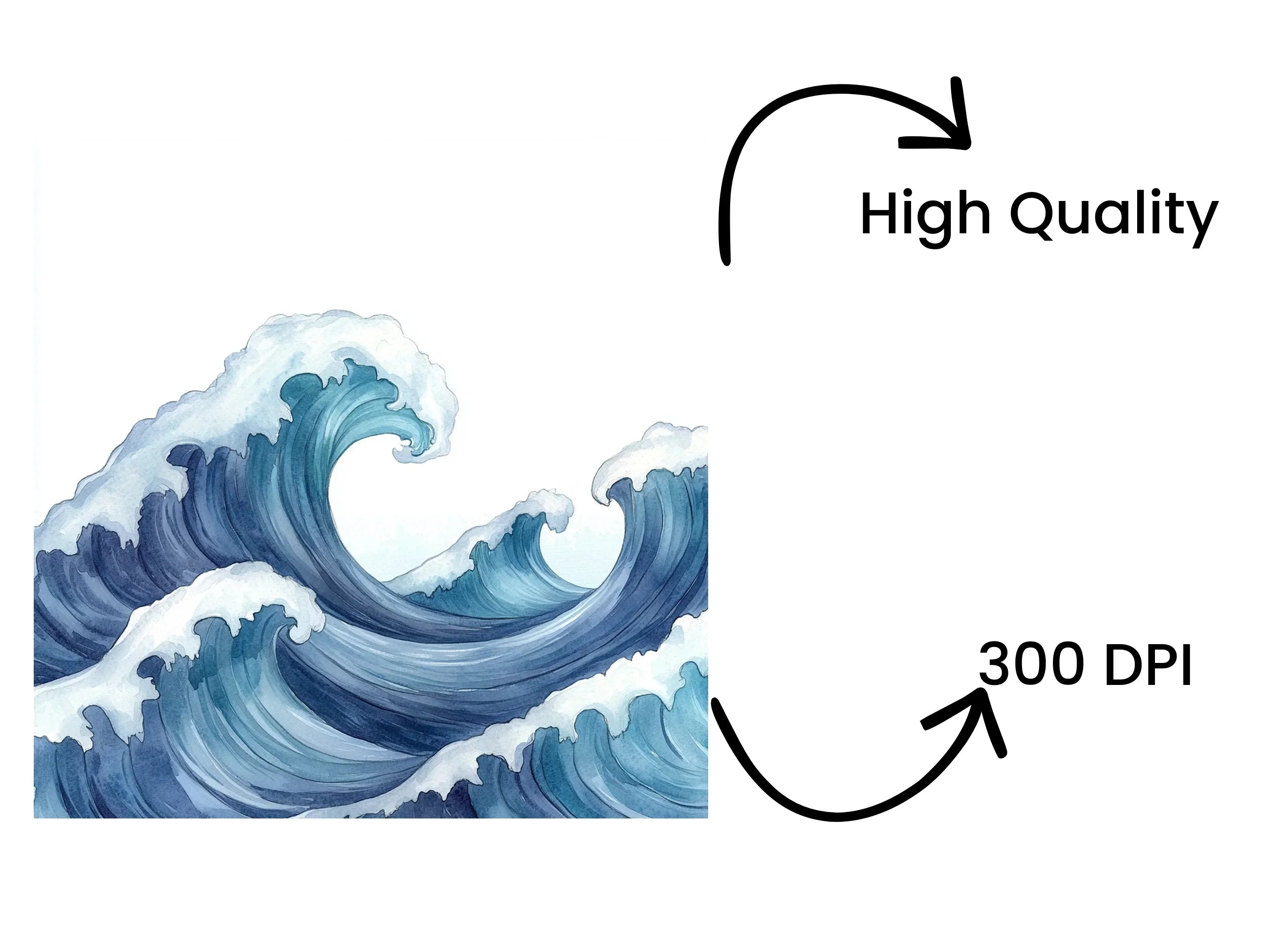 Serene Blue Wave Clipart Bundle