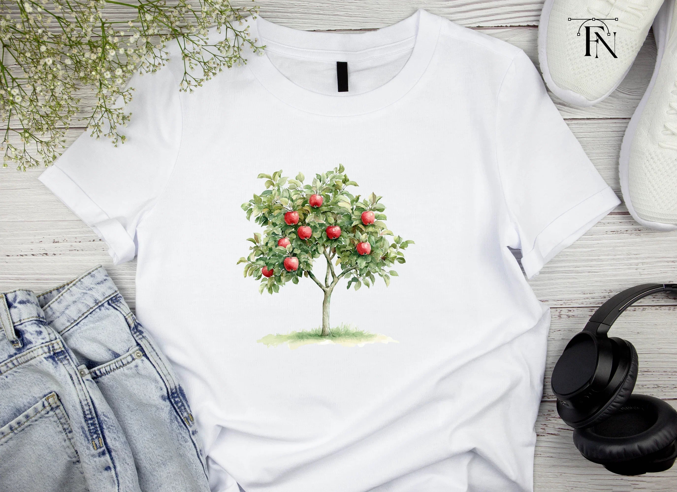 Red Apple Orchard Clipart Bundle