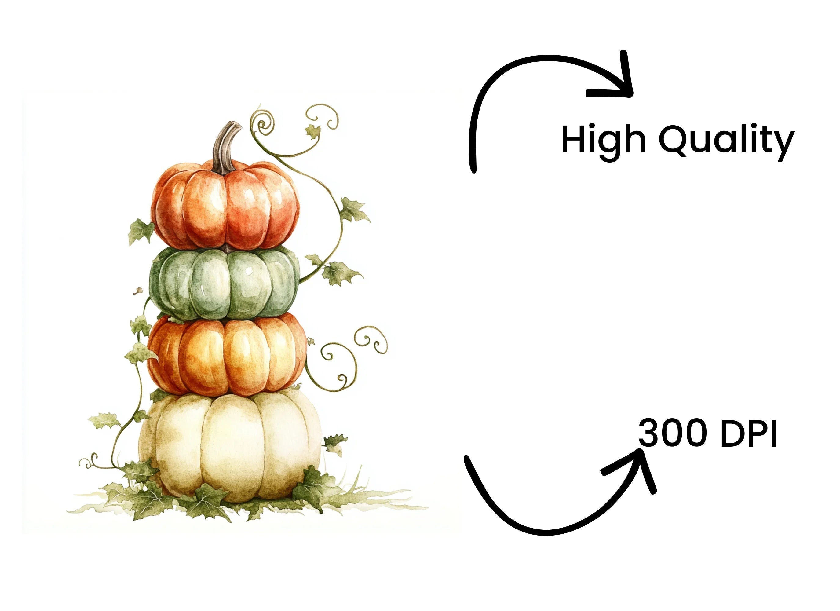 Pumpkin Stacks Clipart Bundle