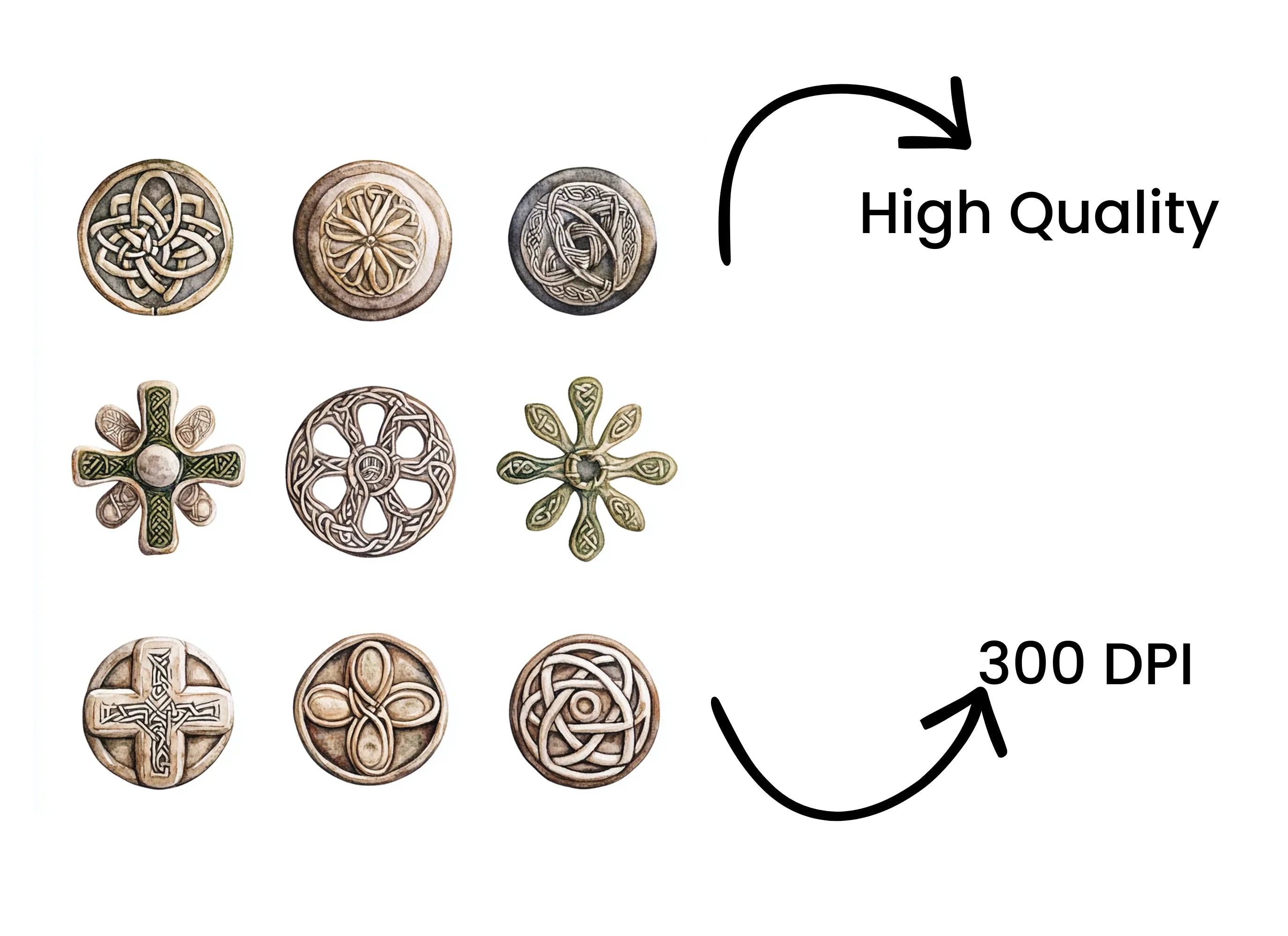 Celtic Knots and Symbols Clipart Bundle