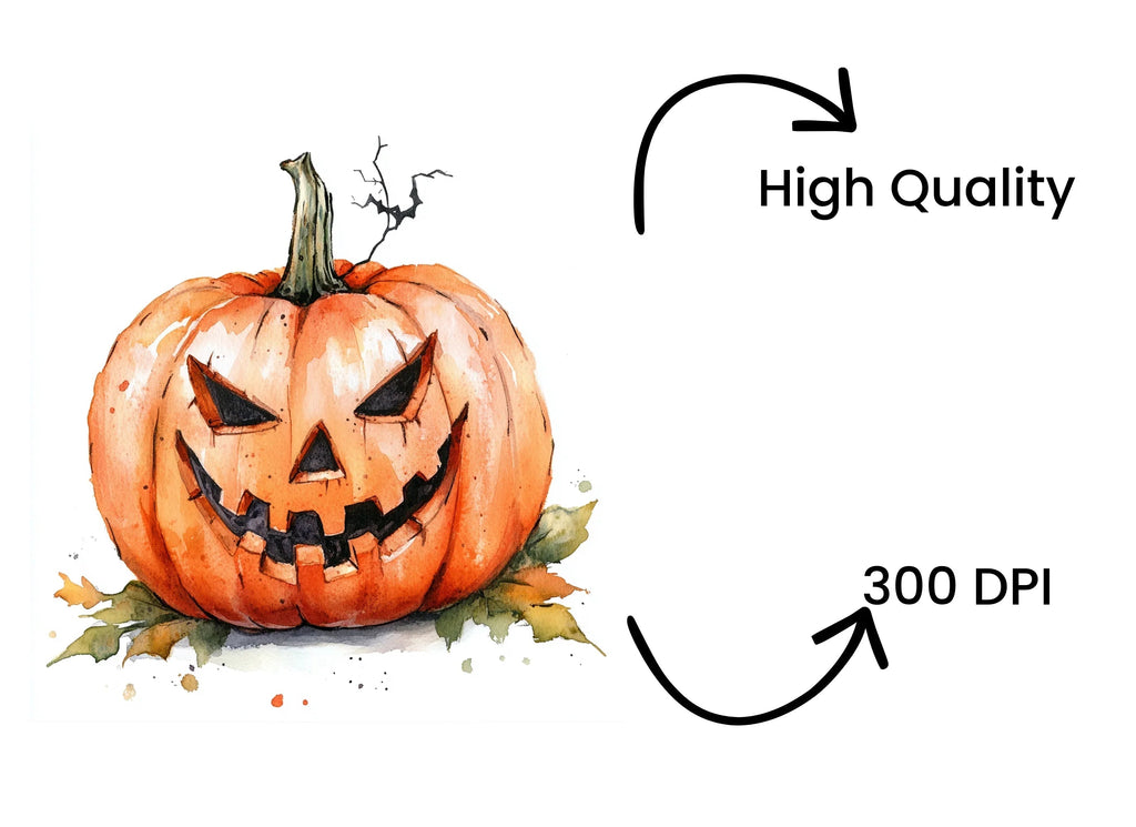 Spooky Halloween Jack-O'-Lantern Clipart Bundle