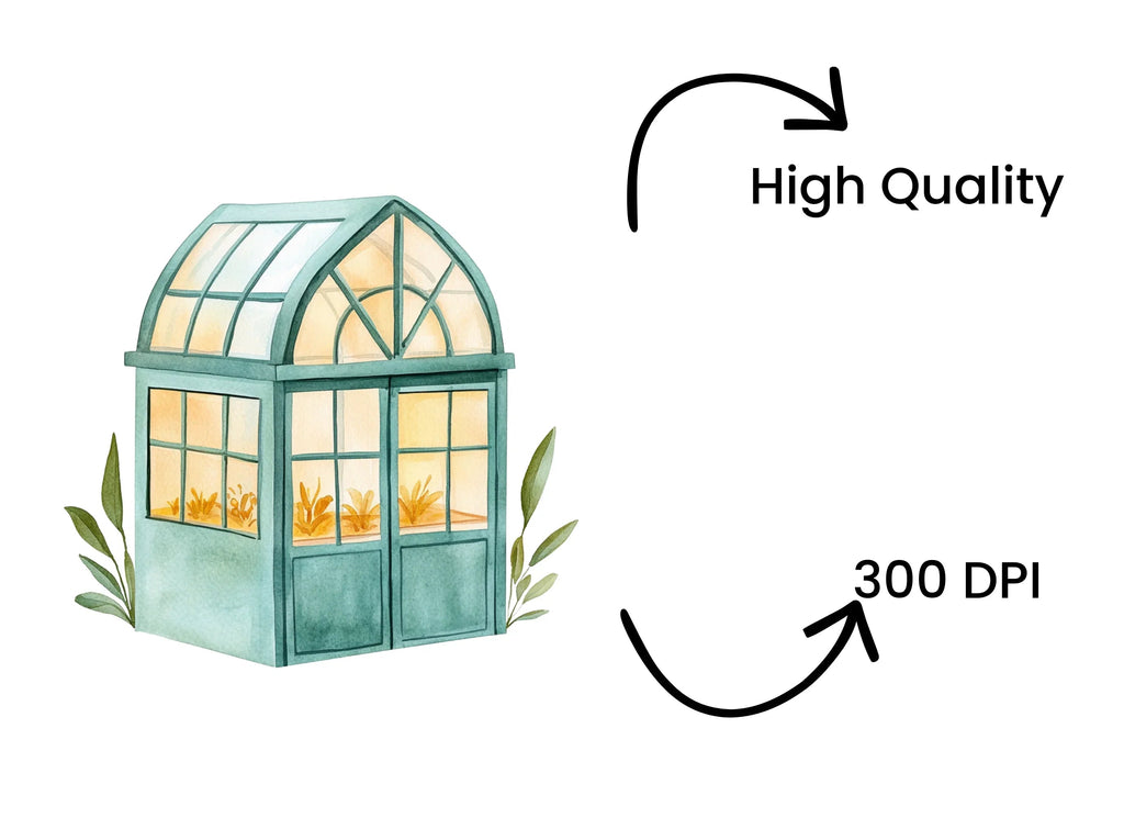 Cozy Illuminated Greenhouse Clipart Bundle