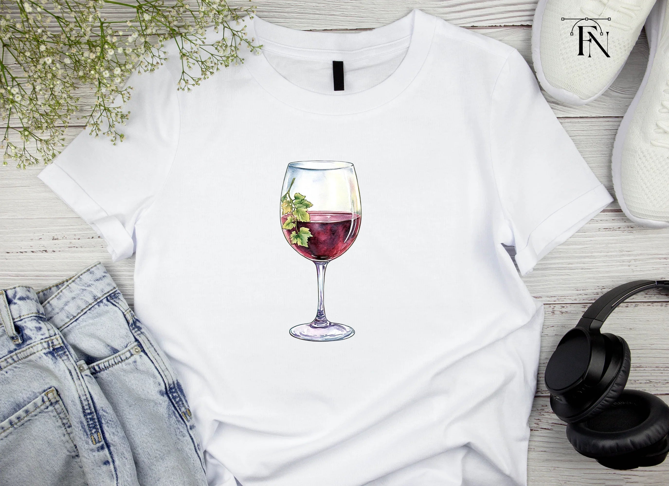 Red Wine Glasses Clipart Bundle